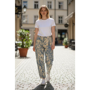 Rachel Comey Blue Splatter Paint Jeans - Size 14